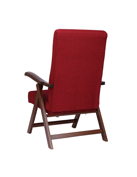 Sillón de Madera de Haya Nogal Miami MAS272 Respaldo Reclinable Relax 65x112x75