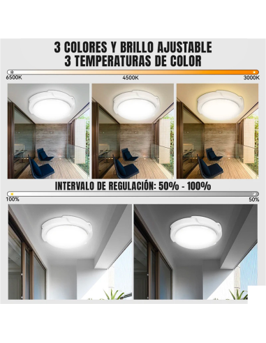 Lámpara Plafoniera LED 200W 8000mAh IP54 con...