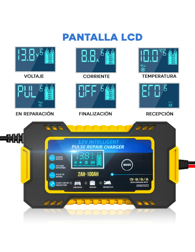 Cargador Batería para Coche y Moto Carga...