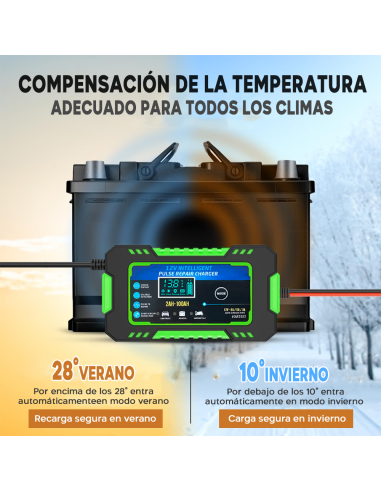 Cargador Batería para Coche y Moto Carga...