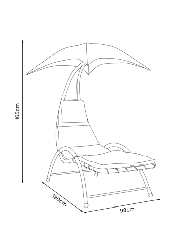 Silla playa con sombrilla parasol BALI Hamaca...