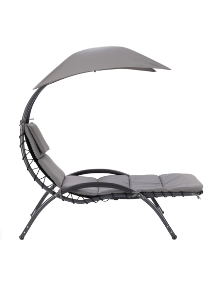 Silla playa con sombrilla parasol BALI Hamaca de acero para exterior 165x98x180