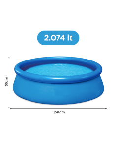 Piscina Autoportante Redonda Anillo Inflable PVC BL568 y... 2