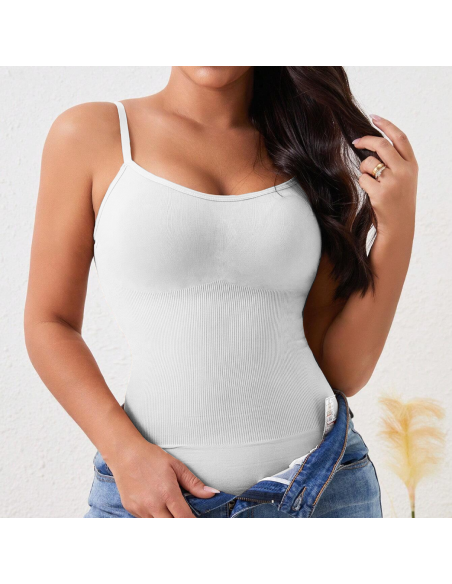 3 Body sin mangas Contouring Mujer con Tirantes Ajustables y en Tejido elástico