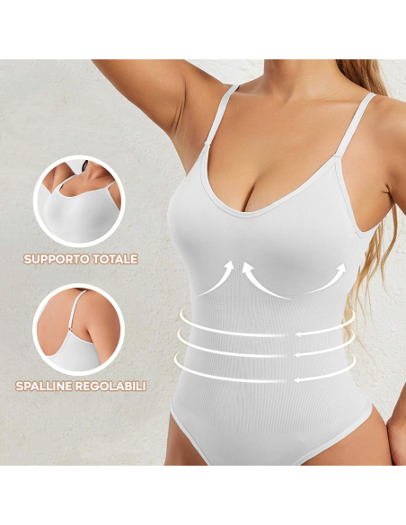 3 Body sin mangas Contouring Mujer con Tirantes Ajustables y en Tejido elástico