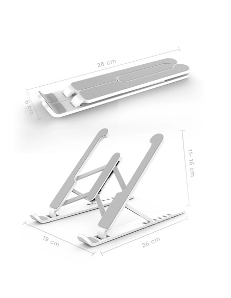 Soporte plegable para PC portátil antideslizante Inclinación de 6 niveles