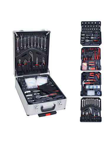Caja herramientas con carrito 849 Uds. Maleta profesional DIY accesorios mixtos