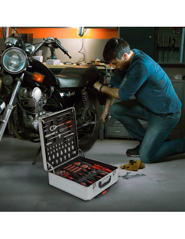 Caja herramientas con carrito 849 Uds. Maleta...