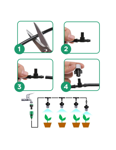 Kit de sistema de riego automático,...