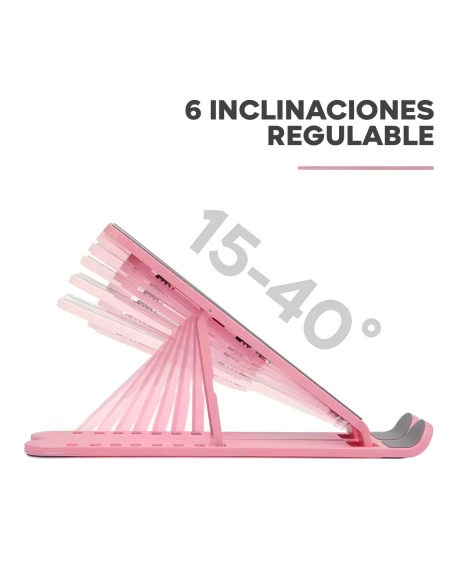 Soporte plegable para PC portátil antideslizante Inclinación de 6 niveles