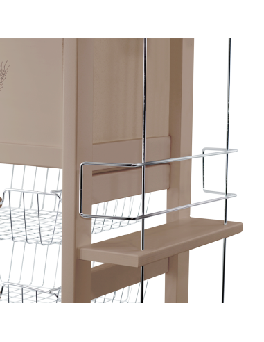 Carro Portapan 3 Cajones Botellero con Ruedas...