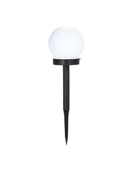 Lámpara Esférica Recargable Energía Solar 10cm Exteriores con Estaca para Jardín