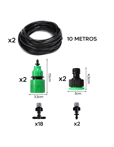 2 pz Kit sistema riego automático con...
