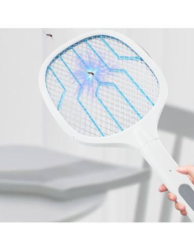 2 Raquetas Eléctricas para Mosquitos con Base...