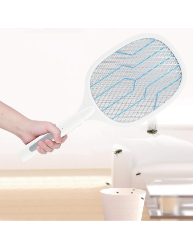 2 Raquetas Eléctricas para Mosquitos con Base...