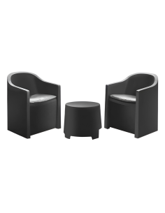 Set de jardín LUNA Juego Salón Exterior 2 Sillones Mesa... 2