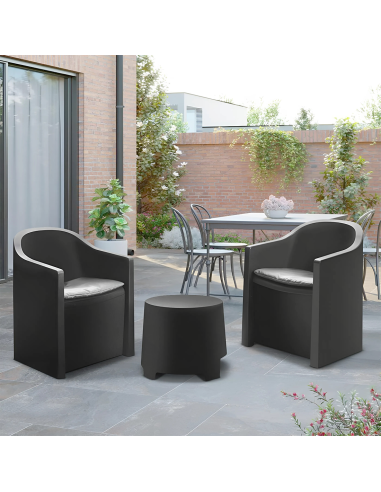 Set de jardín LUNA Juego Salón Exterior 2...