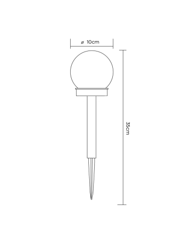 4pz Lámpara Esfera Recarga Solar 10cm para...