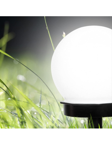 8pz Lámpara Esfera Recarga Solar 10cm Exterior...