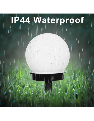 8pz Lámpara Esfera Recarga Solar 10cm Exterior...