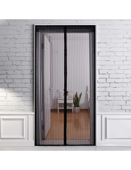 Mosquitera Magnética para Puertas Cierre con Imán 100x210cm Cortina Anti Bichos