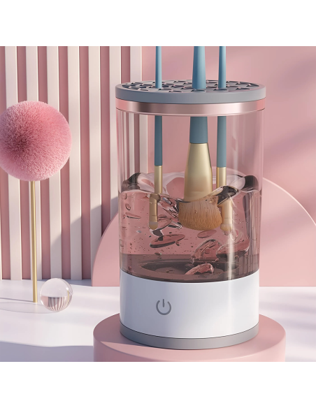 Máquina Eléctrica para Limpieza Brochas Maquillaje Centrífuga Esterilización UV
