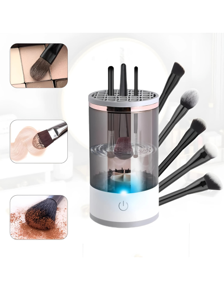 Máquina Eléctrica para Limpieza Brochas Maquillaje Centrífuga Esterilización UV
