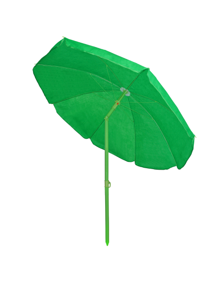 Sombrilla de Playa TNT Palinuro H185cm Inclinable 8 Varillas Palo de Aluminio