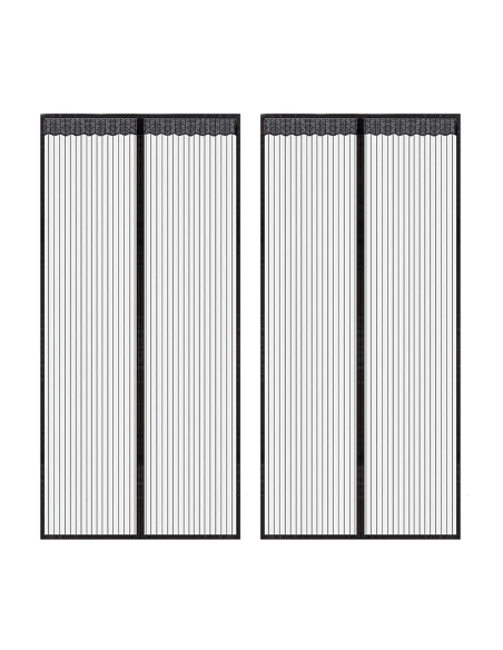2 PZ Mosquitera Magnética Puertas Cierre con Imán 100x210cm Cortina Anti Bichos