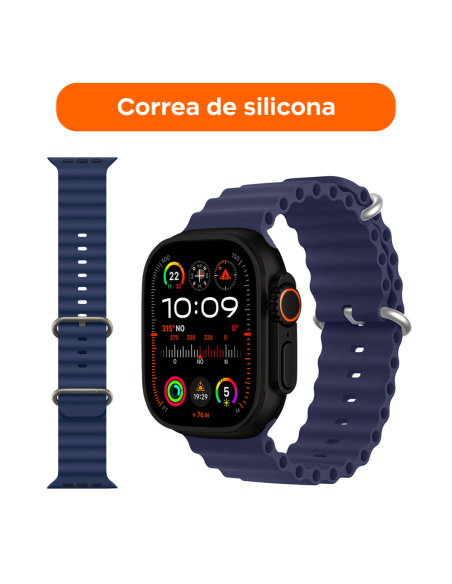 Smartwatch Ultra 49mm 4 Correas Llamadas y Aplicaciones iOS y Android 4 en 1