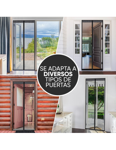 2 PZ Mosquitera Magnética Puertas Cierre con...