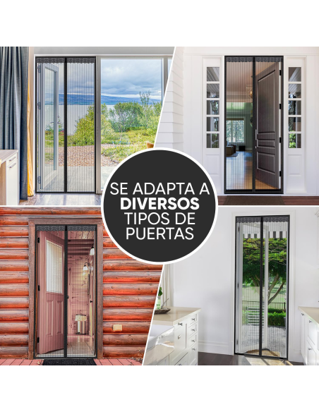 2 PZ Mosquitera Magnética Puertas Cierre con Imán 100x210cm Cortina Anti Bichos