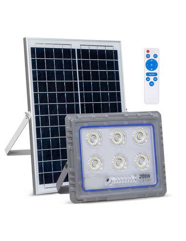 Proyector Solar LED 200W Panel Solar...