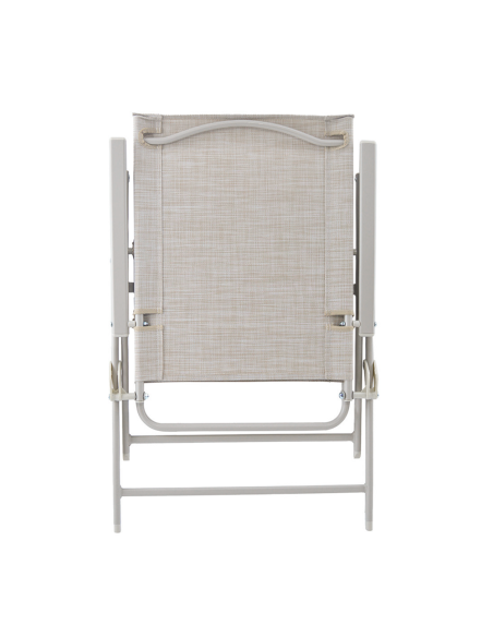 Conjunto de Aluminio Mesa 4 Sillas de Textilene Plegables para Exterior Jardín