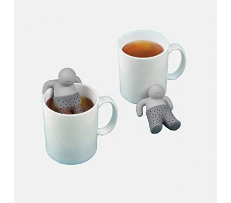 : MWS2373 Infusor de té manzanilla bebidas hecho de silicona con forma de HOMBRE 