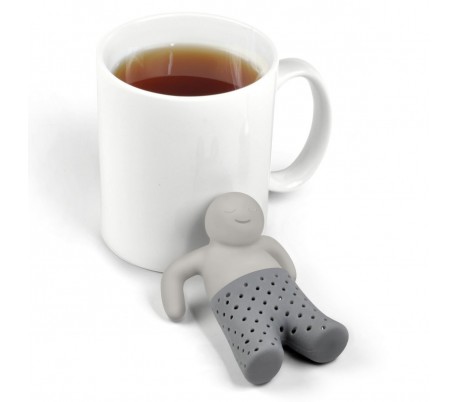 : MWS2373 Infusor de té manzanilla bebidas hecho de silicona con forma de HOMBRE 
