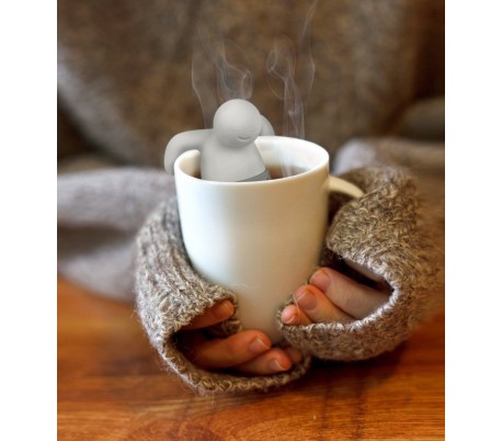 : MWS2373 Infusor de té manzanilla bebidas hecho de silicona con forma de HOMBRE 