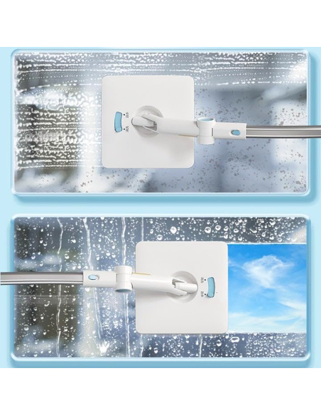 Limpiador Ventanas Telescópico Limpiacristales Interior Exterior Microfibra