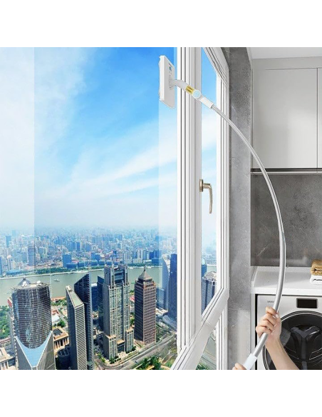 Limpiador Ventanas Telescópico Limpiacristales Interior Exterior Microfibra