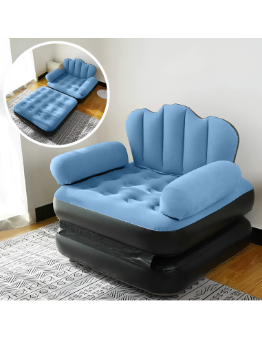 Sillón Inflable con Reposapiés y Respaldo Sofá...