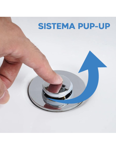 Tapón lavabo universal sistema pop-up, filtro...