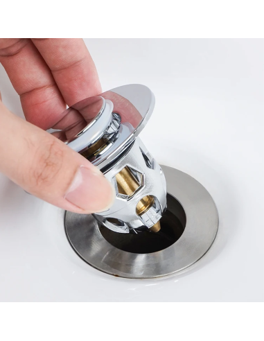 Pack 2 tapónes lavabo universal sistema pop-up,...