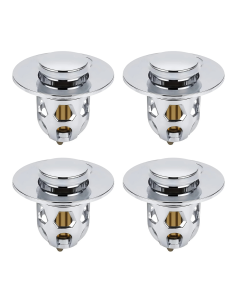 Pack 4 tapónes lavabo universal sistema pop-up, filtro...