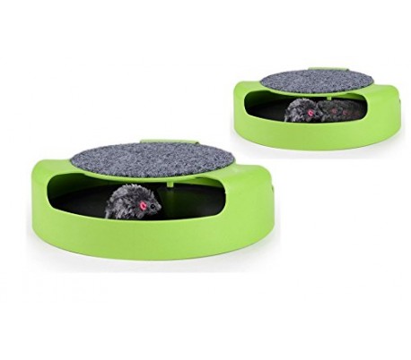 Juguete para mascótas gatos con ratón atrapado en el interior (25 cm) 