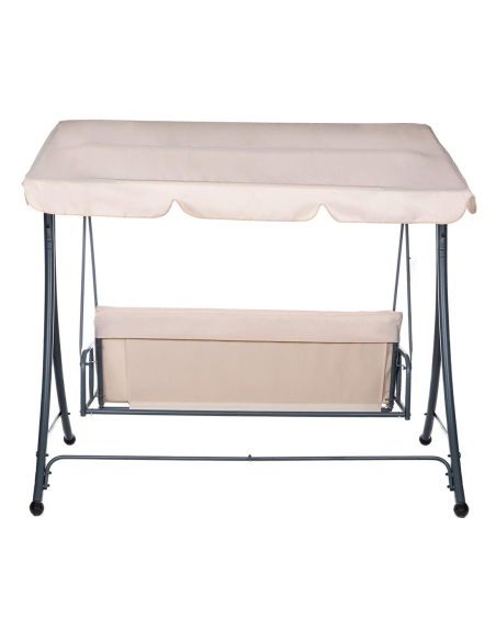 Columpio Cama de Jardín ARIZONA 3 Plazas con Techo Sombrilla Estructura de Acero