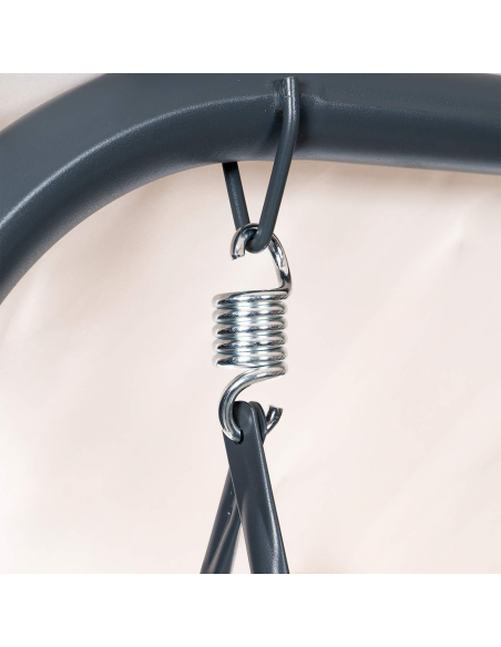 Columpio Cama de Jardín ARIZONA 3 Plazas con Techo Sombrilla Estructura de Acero