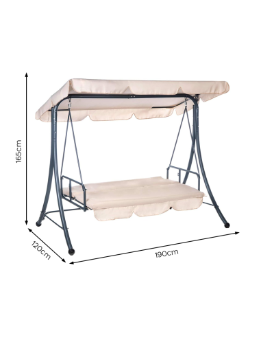 Columpio Cama de Jardín ARIZONA 3 Plazas con...