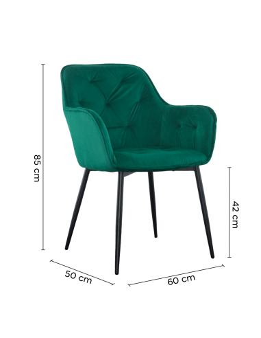 Set 2 Butacas en Terciopelo QUEEN Retro...