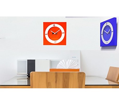 803413 Reloj de pared estilo MP3 (26 X 26 cm) en diferentes colores - Decoración del hogar 