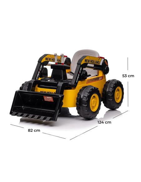 Excavadora Eléctrica para Niños New Holland LT978 con Pala Excavadora 12V